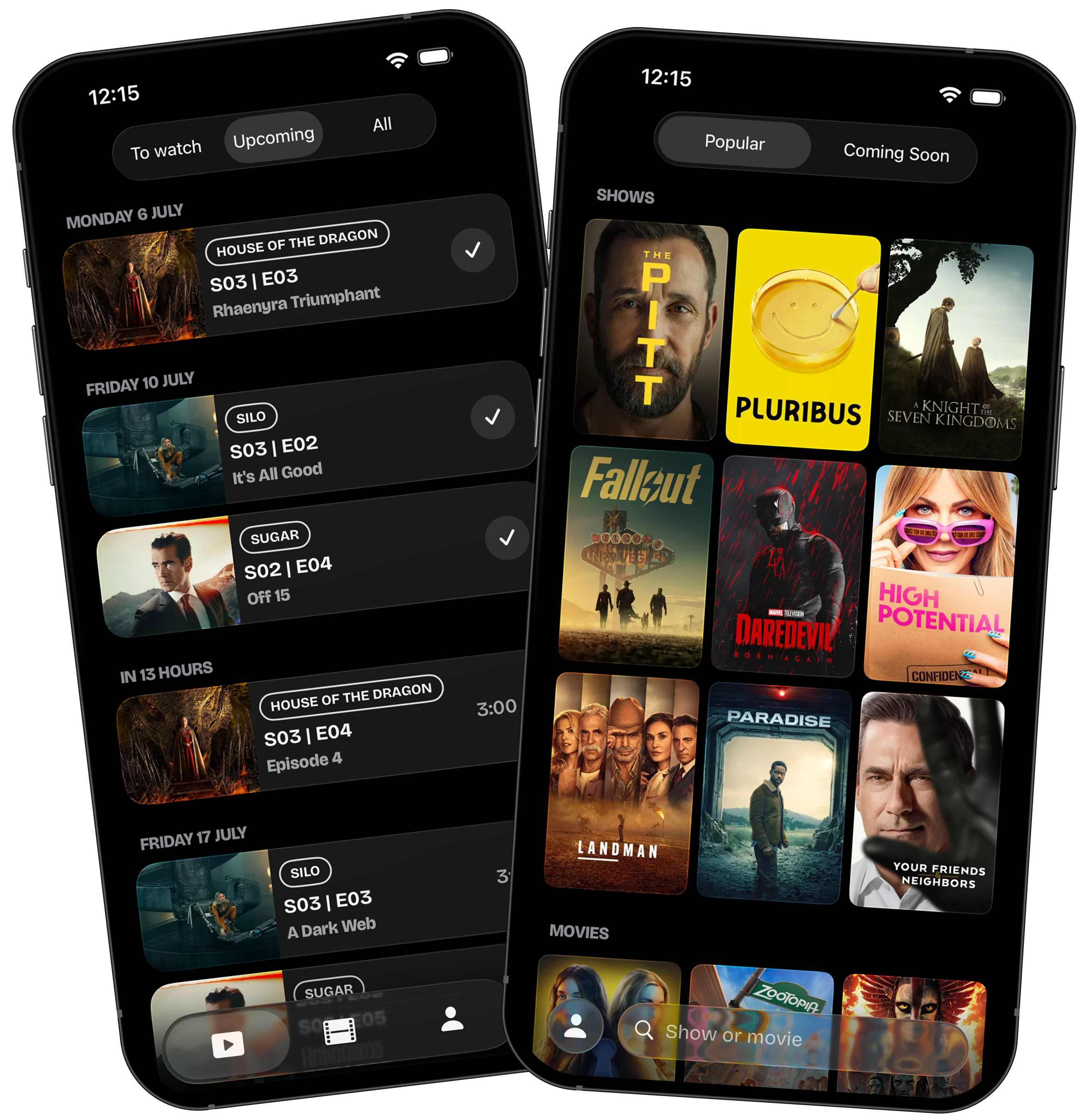 Showtime interface preview